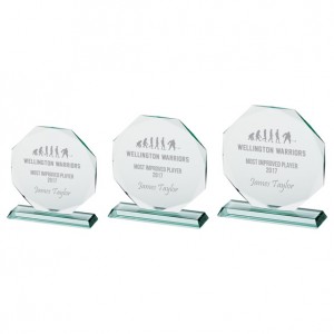 RECOGNITION JADE CRYSTAL GLASS AWARD - 165MM - AVAILABLE IN 3 SIZES